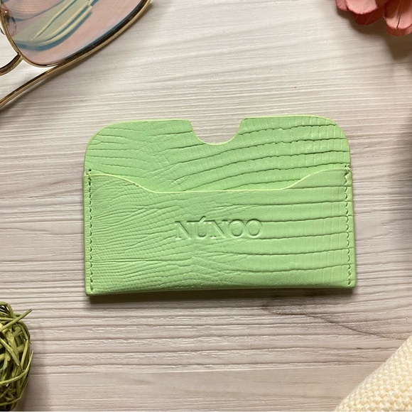 Nunoo Carla Green Faux Lizard Skin Mint Card Holder - Picture 6 of 7